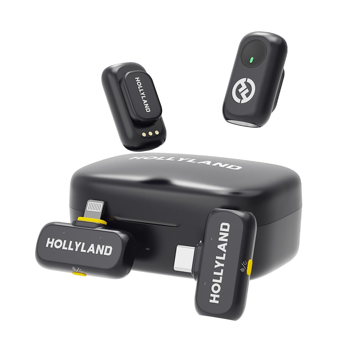 Hollyland Wireless Microphones & Systems – Hollyland Lark A1 Wireless Mini Microphone for iPhone & Android, 48kHz/24-bit