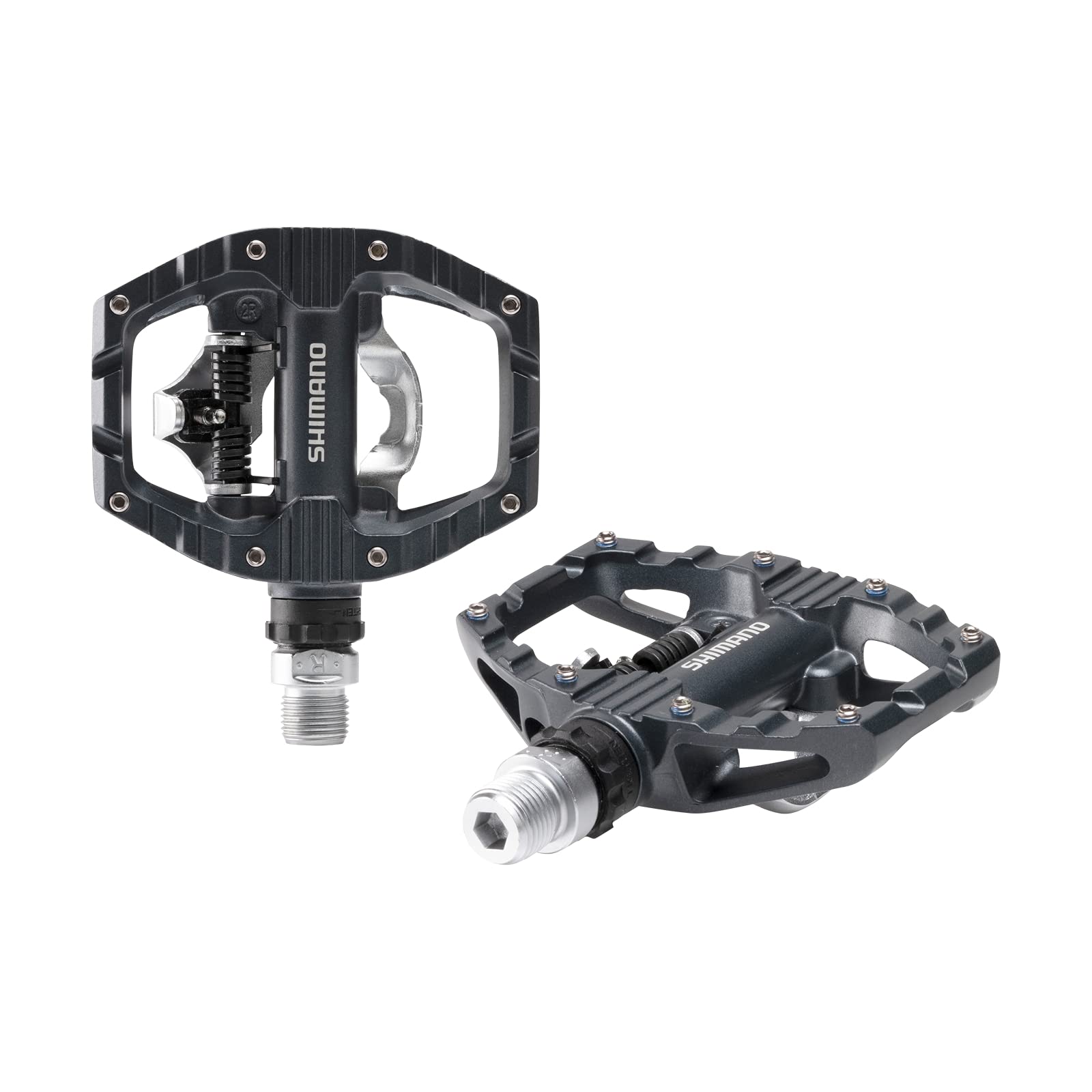 SHIMANO Pedals – SHIMANO PD-EH500 SPD & Flat Dual Sided Bike Pedal for Indoor Cycling & Urban Riding