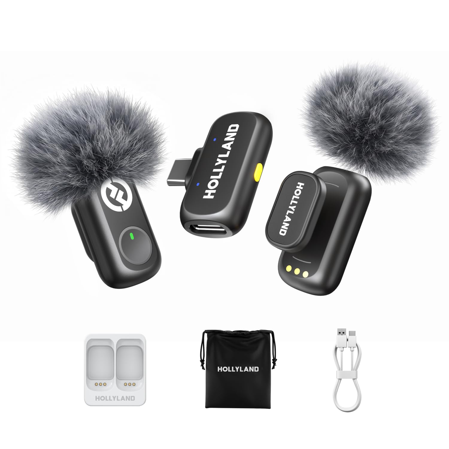 Hollyland Wireless Microphone Transmitters & Receivers, Accessories – Hollyland Lark A1 Wireless Microphone for iPhone &
