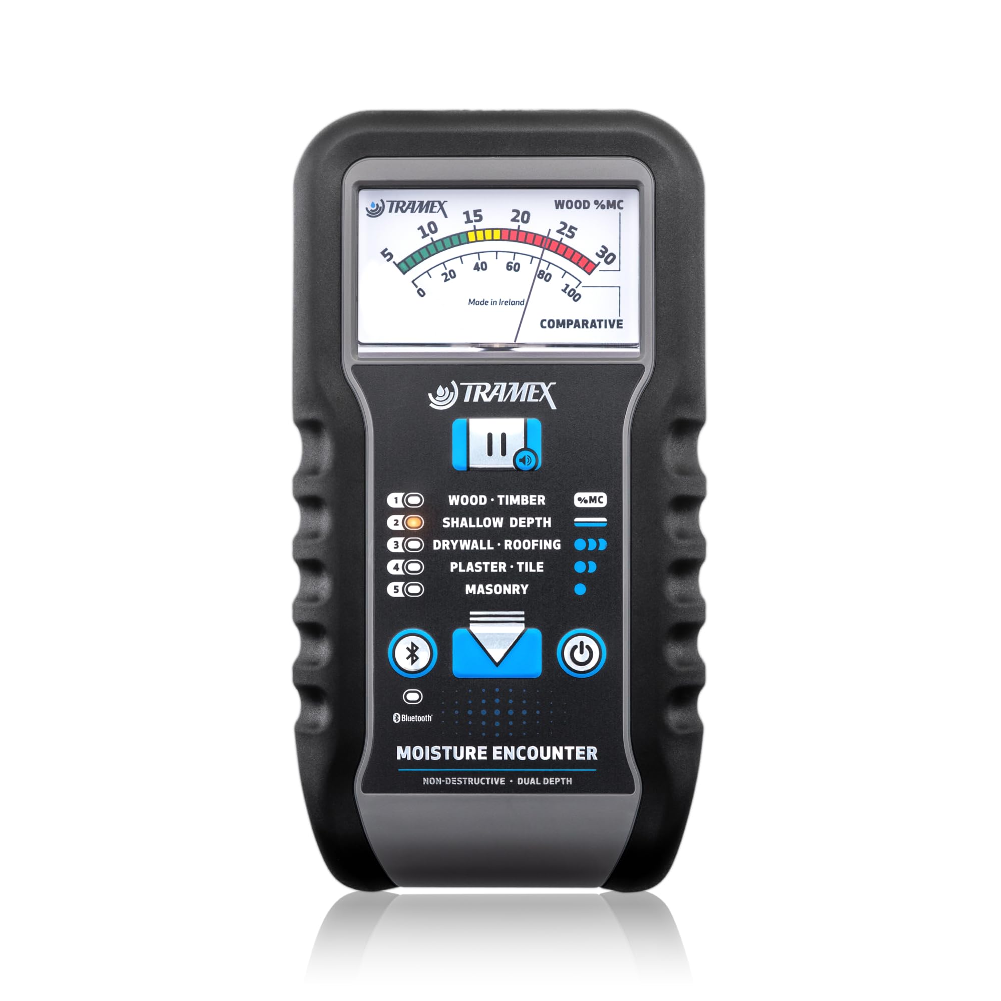 Tramex Moisture Meters – Tramex Moisture Encounter ME5 | Pinless Meter for Measuring Moisture Content in Wood, Drywall &
